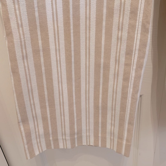 NWT Calvin Klein women pants beige/white Striped high rise straight legs size 6 - Picture 4 of 8